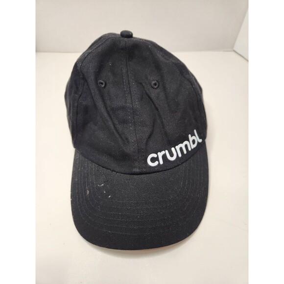 Crumbl Cookie Hat Cap Strap Back Black Logo‎ - Picture 1 of 4
